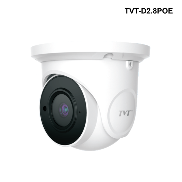 TVT-D2.8POE - TVT 5MP 2.8mm Fixed Lens, Outdoor Dome POE camera
