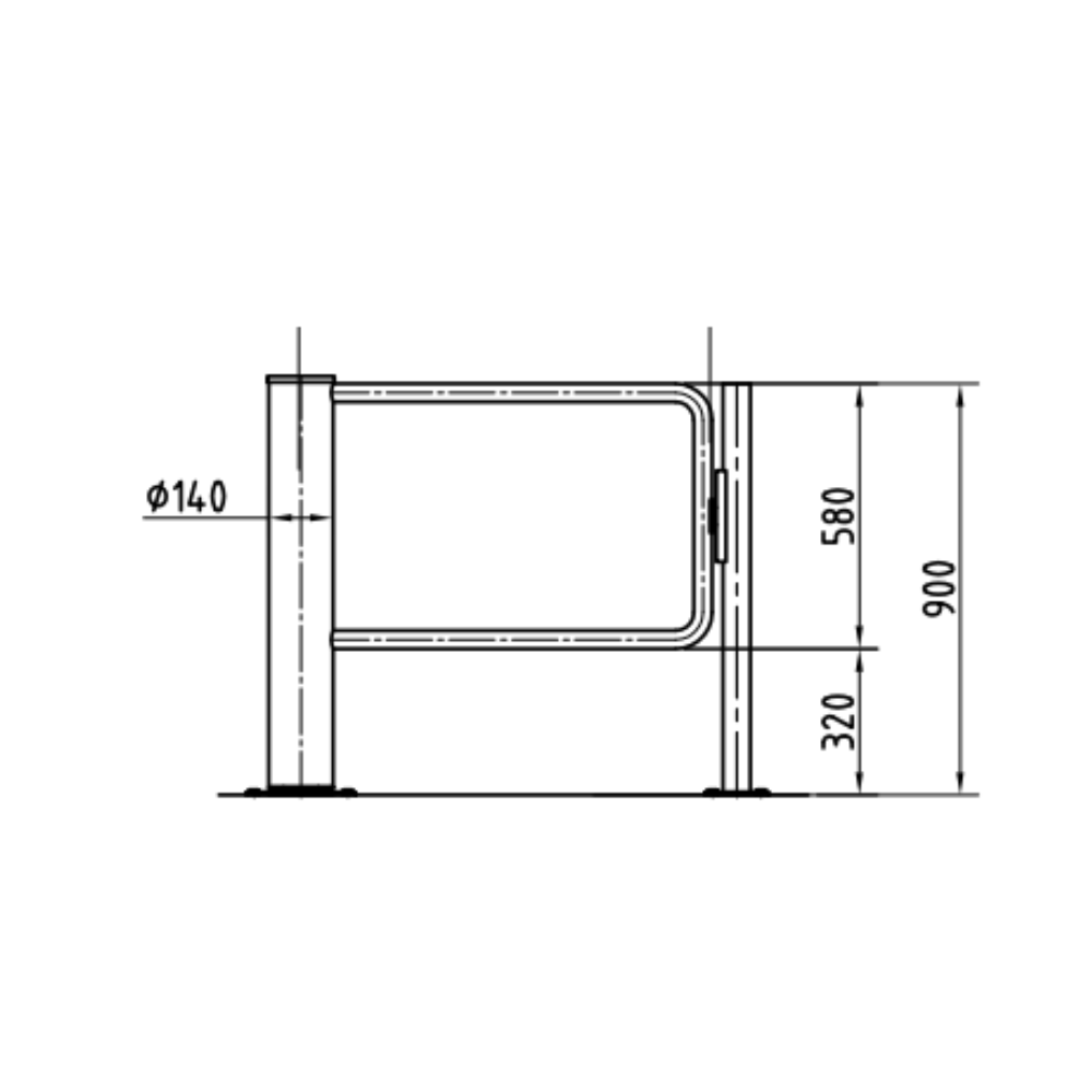 HSD-L07 - dormakaba Stainless Steel Panel Swing Gate - 0