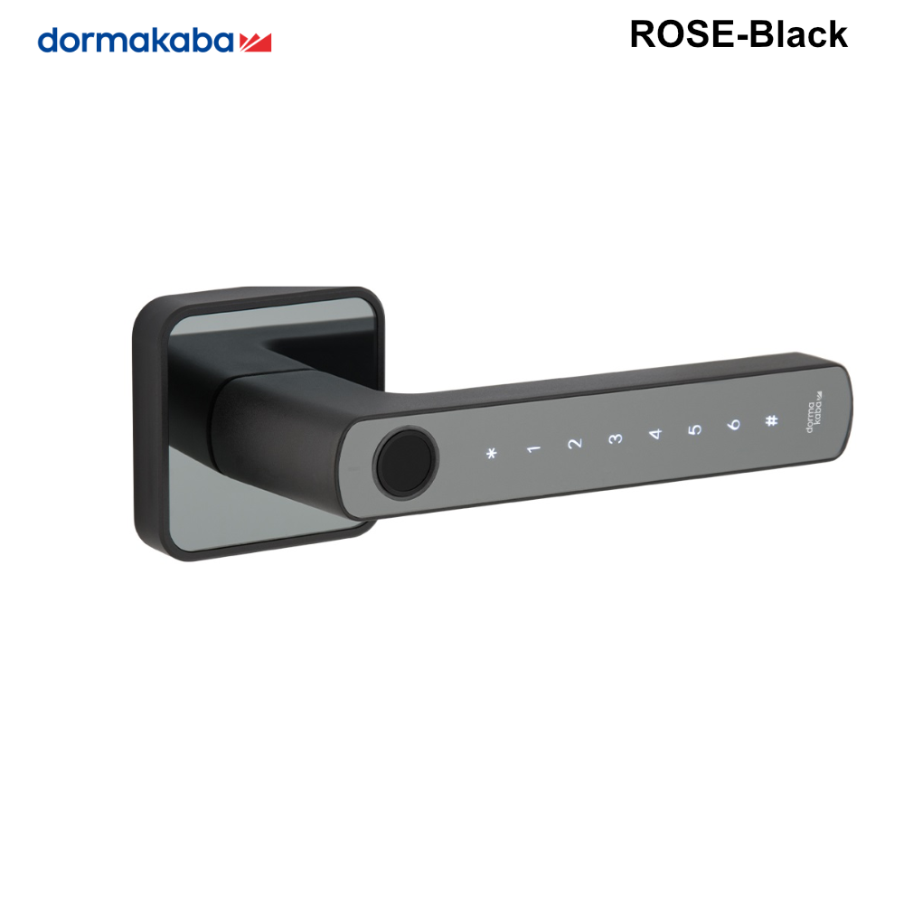 ROSE - Dormakaba Standalone Biometric Digital Lever - Black or Silver - 0