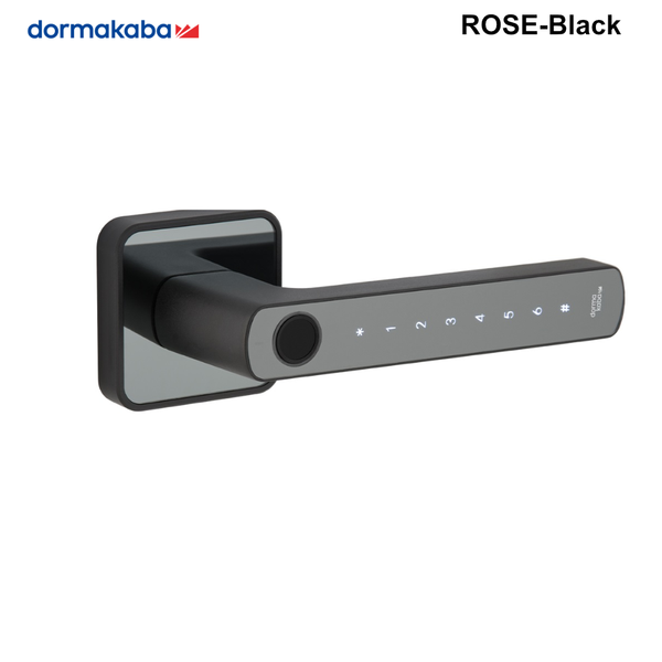 ROSE - Dormakaba Standalone Biometric Digital Lever - Black or Silver