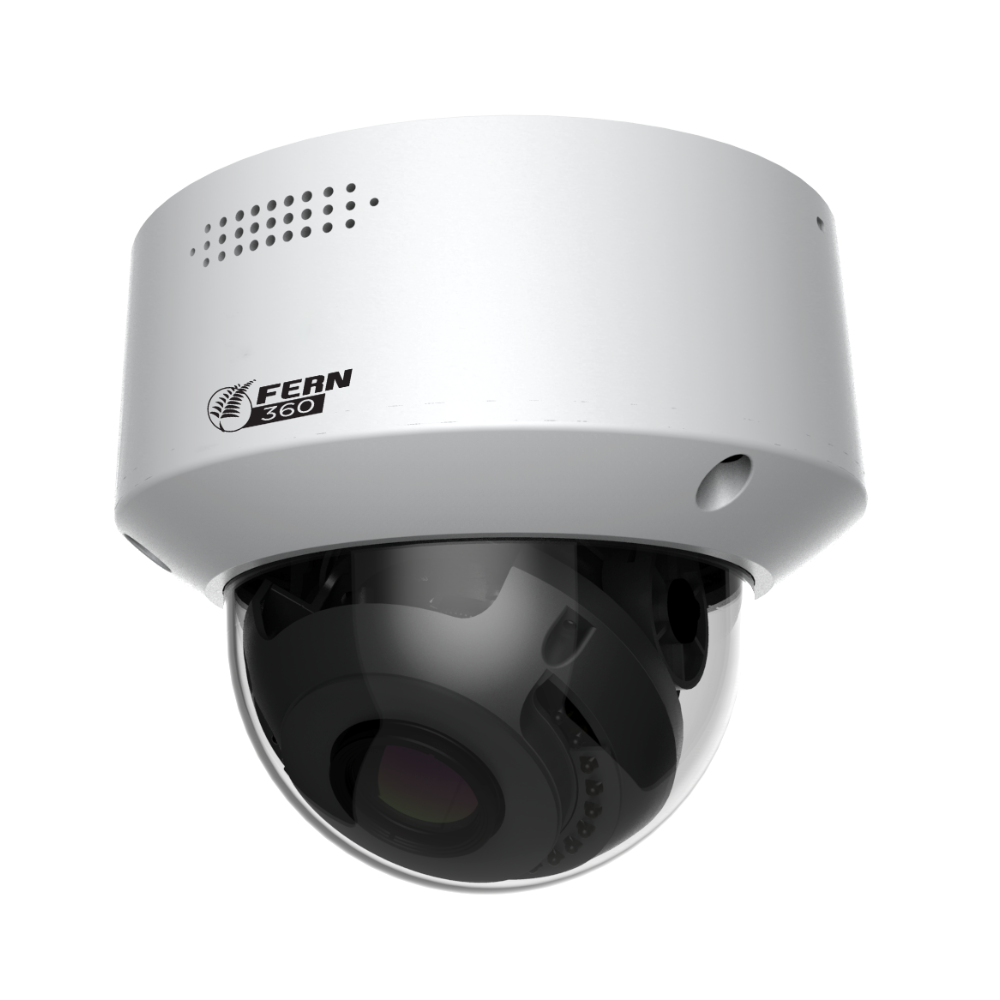 FERN360 Surveillance Kit - 2 Motorised Lens Starlight 5MP Vandal Dome Cameras and 10ch NVR 2TB HDD