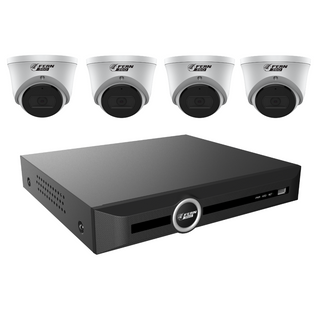 FIPKit10-4MP4TF FERN360 Surveillance Kit - 4 Fixed Lens Starlight 4MP Turret Cameras and 10ch NVR HDD Options