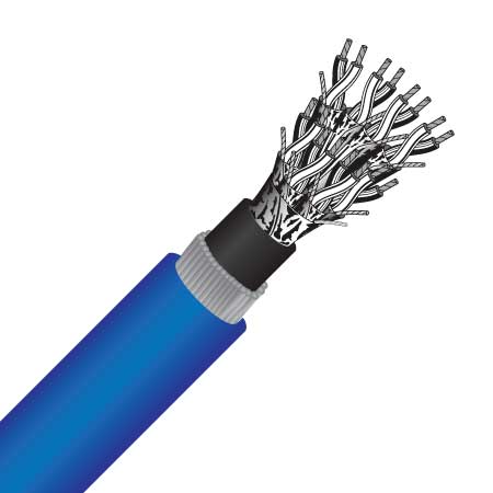 8 pair, 0.5mm², escs, swa, blue, instrumentation cable (mas5008escsswa blue) 