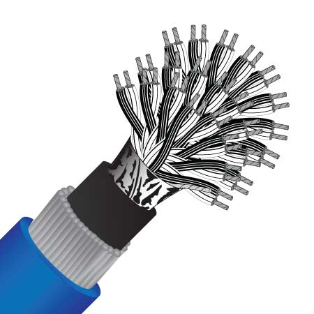 24 pair, 0.5mm², cs, swa, blue, instrumentation cable (mas5024csswa blue) 