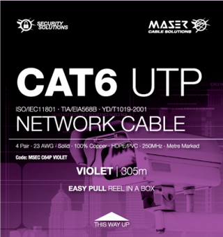 MSEC-C64P-VIOLET - Maser Cat6, UTP, Violet, Network Cable