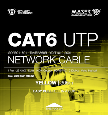 MSEC-C64P-YELLOW - Maser Cat6, UTP, Yellow, Network Cable - 0