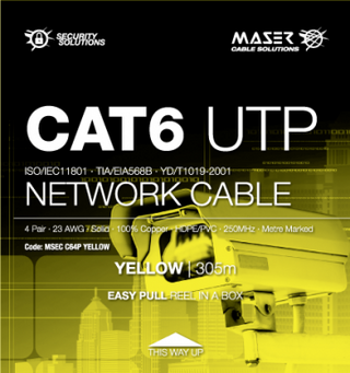 MSEC-C64P-YELLOW - Maser Cat6, UTP, Yellow, Network Cable
