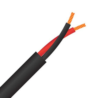 2 core, 2.1mm², 14awg, ofhc copper, 105/0.16, black, high-flex speaker cable, (msec spk2105016b) 