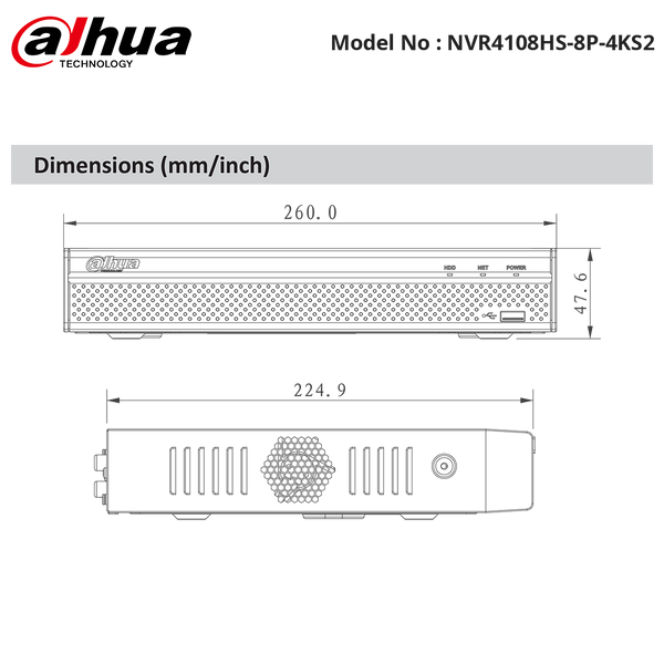 NVR4108HS-8P-4KS2 Dimension