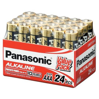 LR03T-24V - Panasonic Battery - Alkaline AAA Battery - 24 Batteries
