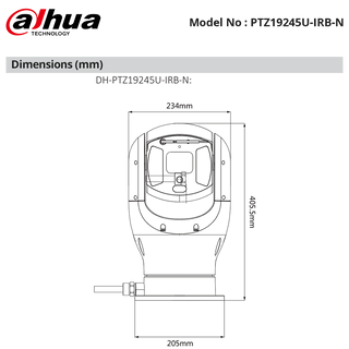 PTZ19245U-IRB-N Dimensions