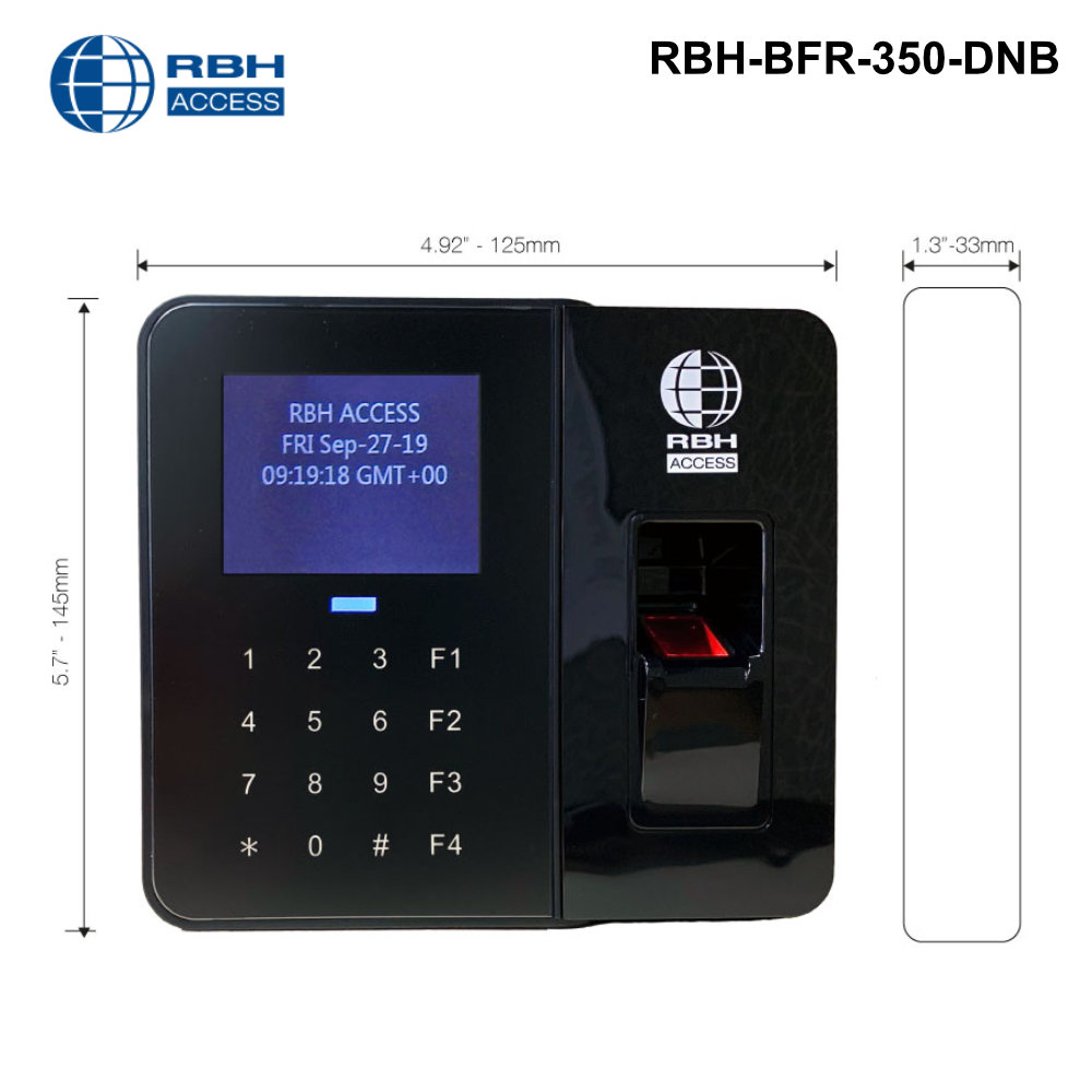 RBH-BFR350 - Blueline Fingerprint Reader, PIN Keypad and Card Reader - 0