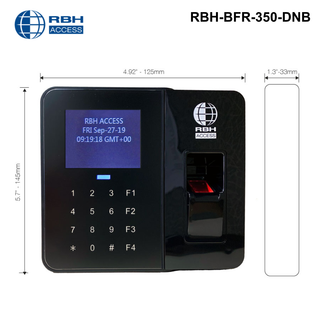 RBH-BFR350 - Blueline Fingerprint Reader, PIN Keypad and Card Reader