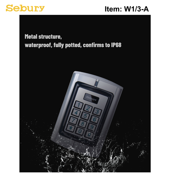 W3-A - Standalone Access Control,  IP65 Waterproof Keypad, EM Reader