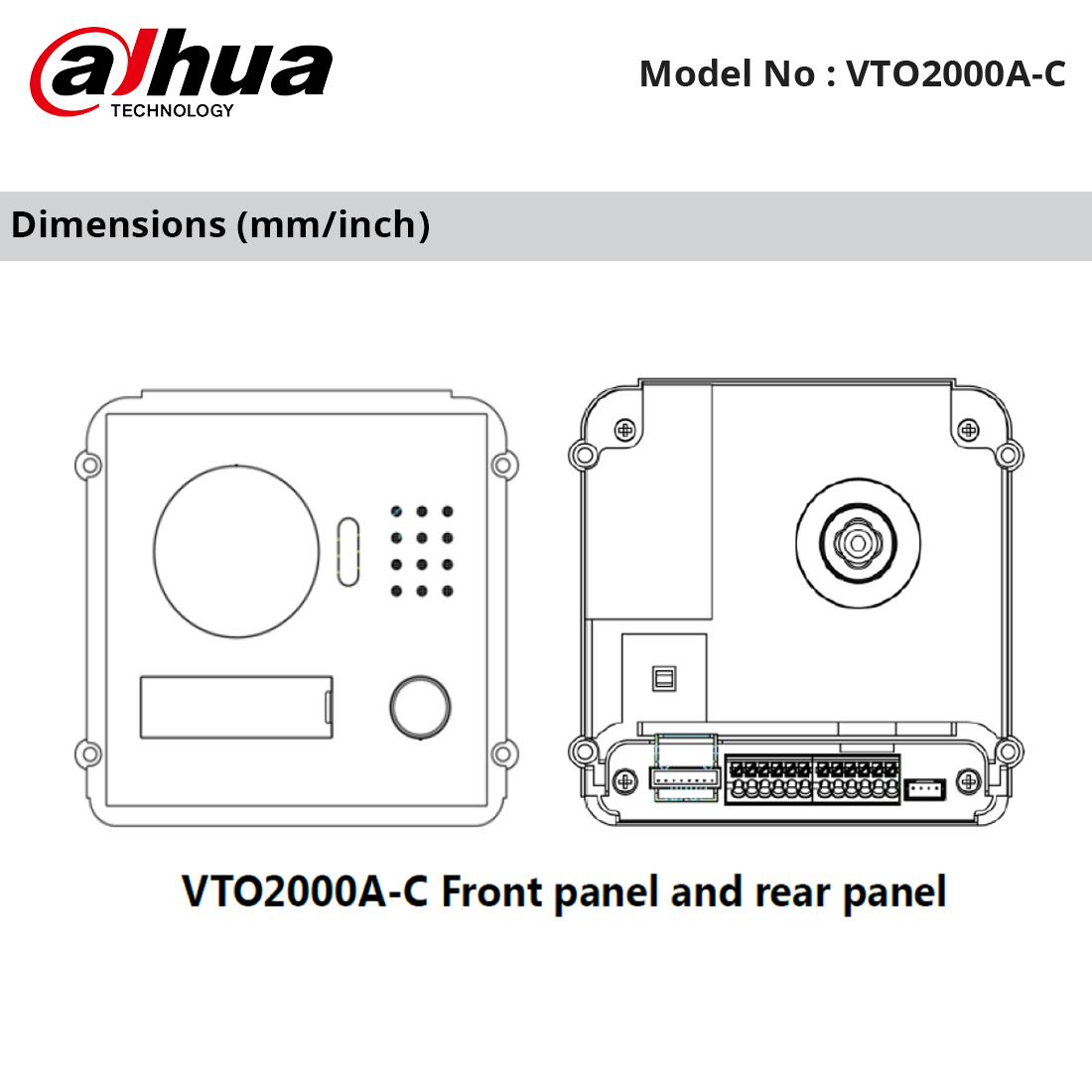 VTO2000A-C Dimension