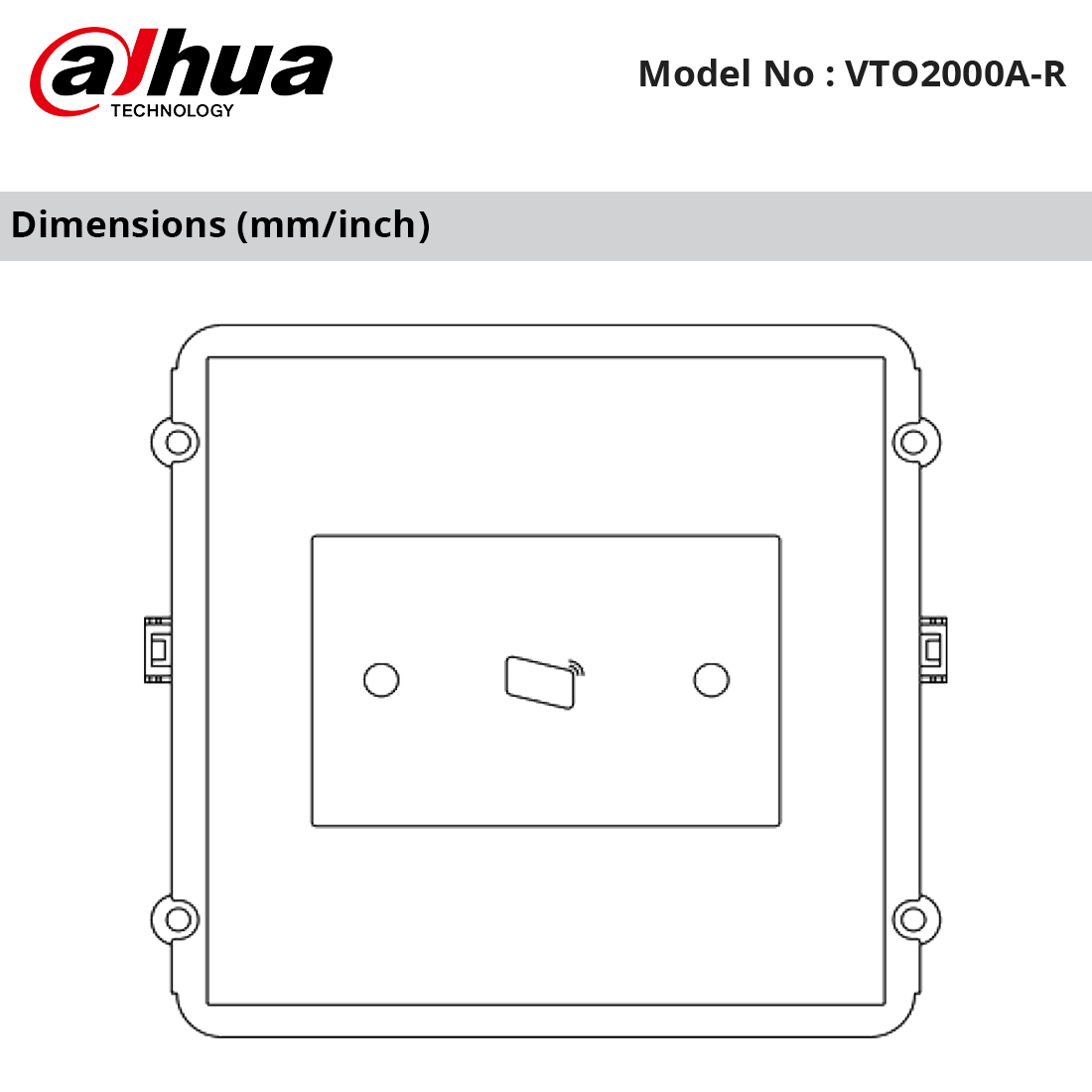 VTO2000A-R Dimensions